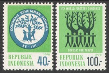Indonesia 1978, 8th World Forestry Congress in Jakarta, MNH
