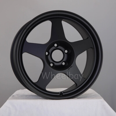 4 PCS  ROTA WHEEL SLIPSTREAM  17X8 5X114.3 35  SBLACK 20.1 LBS .