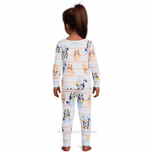 BLUEY Disney Pajamas Toddler Size 12M 18M 2 3 4 5 Boys Girls Shirt Pants Cotton - Picture 2 of 4