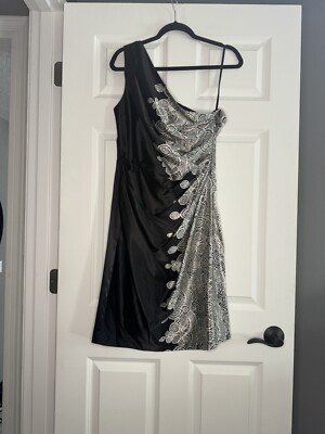 white christmas dresses Prim & Proper Black and Cream Mini Dress main image 1