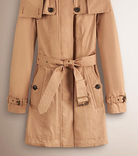 NWT Burberry Brit Fenstone Nova Check Cotton Hooded Trench NWT Burberry Brit Fenstone Nova Check Cotton Hooded Trench