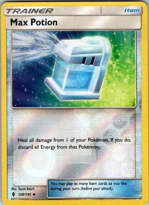 Pokemon SM02 Max Potion 128/145 Toyste Beach NM Reverse Holo