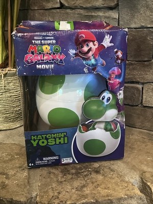Hatchin Yoshi Figure Super Mario Movie Interactive Toy Lights Sounds New
