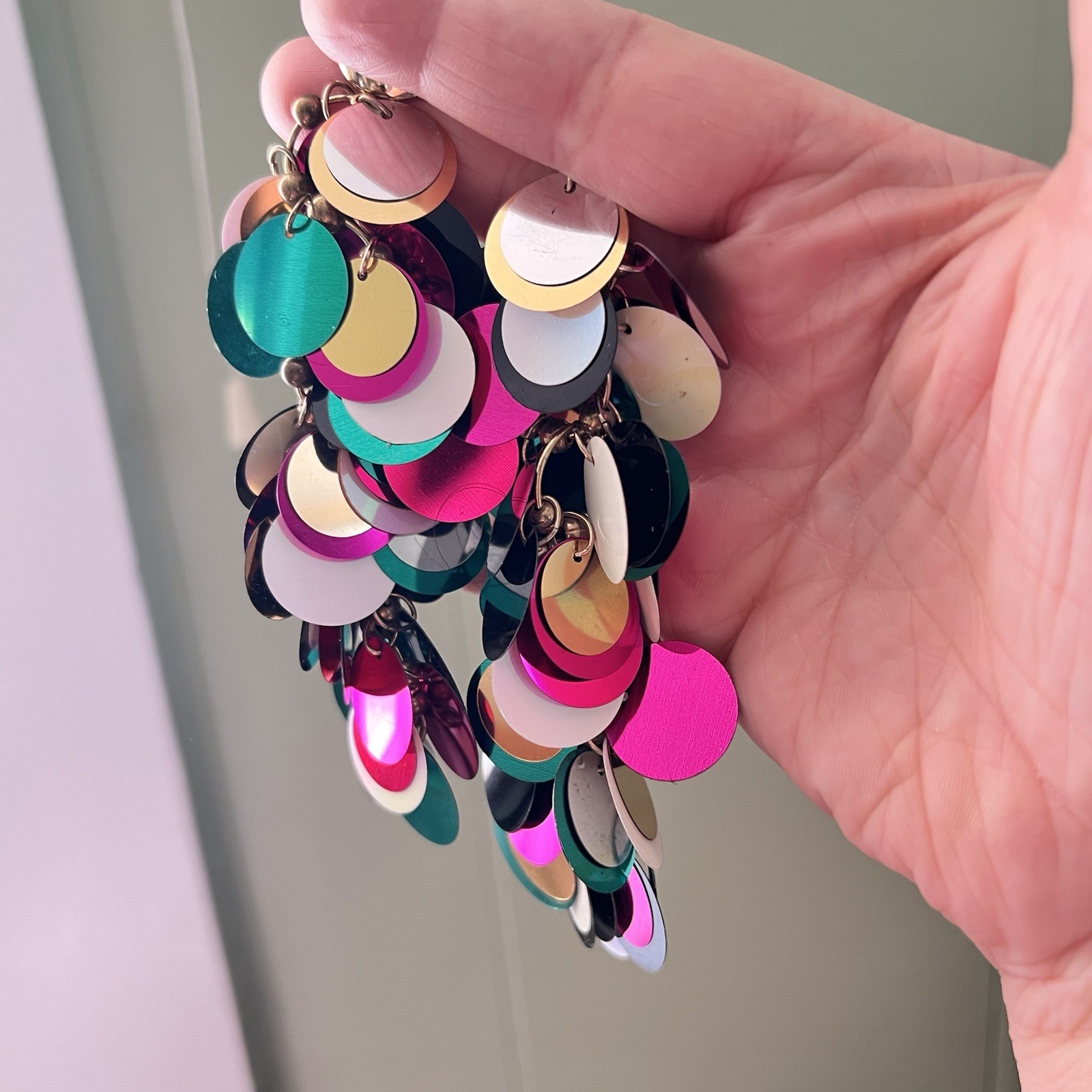 Kitschy Earring Lot Large Statement Colorful Jewe… - image 12