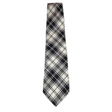 Vintage Wembleys Chadwick Mens Tie Blue White Plaid Professional Basic Necktie