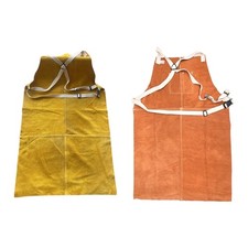 Heavy Duty Leather Welding Apron Flame Resistant Heat Protections Full Coverage
