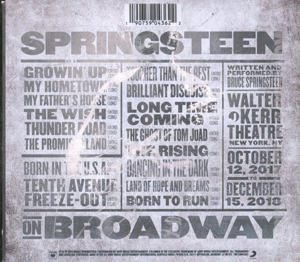 Bruce Springsteen Springsteen Auf Broadway Doppel CD Europa Columbia 2018 In Tri - Bild 2 von 2