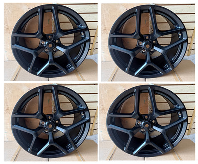 4 PCS 20x9 / 20x10 Wheels For Chevy Camaro RS LS LT SS Staggered Matte Black