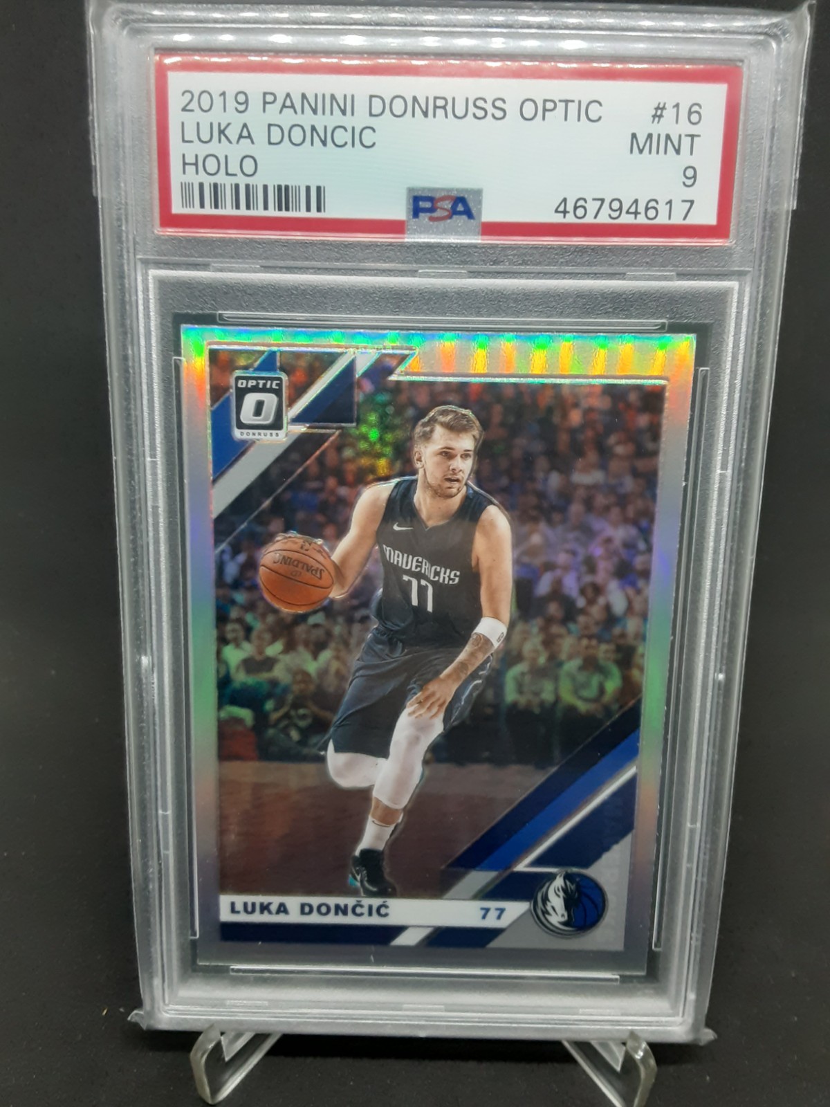 2019 Panini Donruss Optic #16 Luka Doncic Holo Silver Prizm PSA 9 Mint