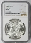 1883-CC Morgan Dollar $1 MS 63 NGC
