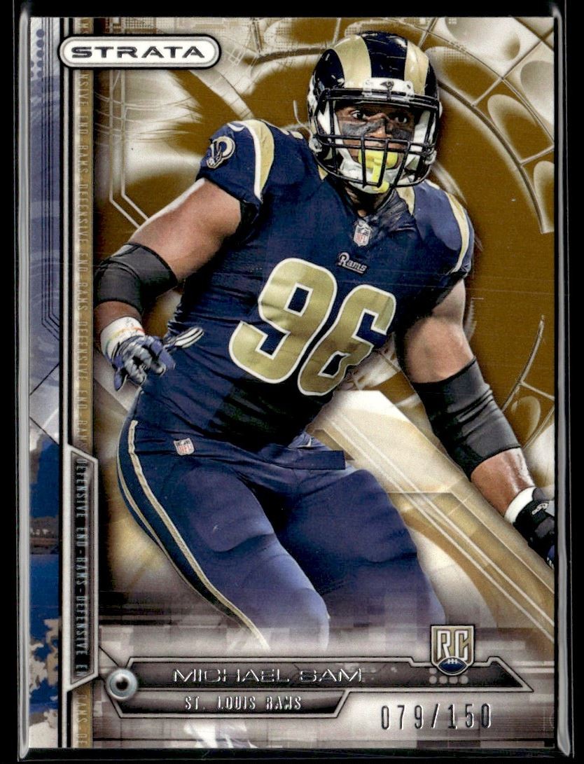 2014 Topps Strata Bronze Michael Sam RC 079/150 St. Louis Rams #107