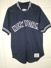 Vtg 70s 80s New York NY Yankees Majestic Baseball Mesh Jersey Stitched Sewn On L