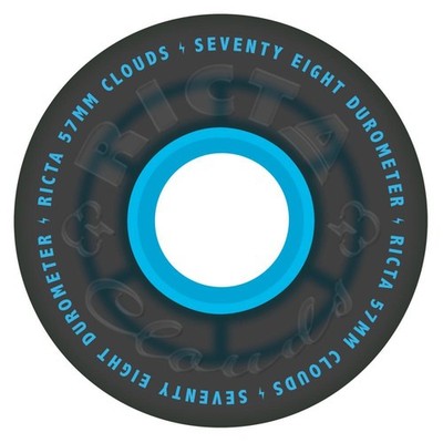Ricta Skateboard Rollen Clouds Transparent Soft 78a schwarz/blau 57mm