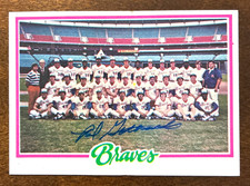 1978 Topps Checklist ROD GILBREATH Autographed Baseball Card #551 BRAVES