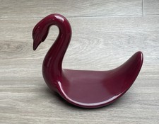 Vtg Ceramic Swan Washcloth Towel Holder Bathroom Decor Grannycore