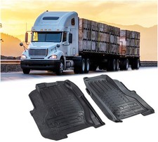 Semi Truck Floor Mats Liners Fits w/ Freightliner M2-106, M2-112 - 2 Pcs