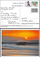 GM perfin on post card, 2018