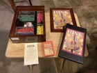 Parker Brothers RISK Vintage Game Collection Wooden Bookshelf Box 100% Complete