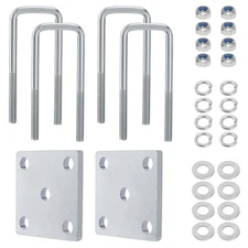 Racewill U Bolt Kit for Boat Trailer Axle Leaf Springs, Leaf Spring U Bolts, ...