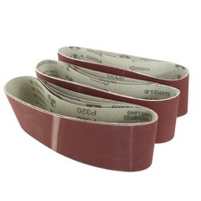 3-Inch x 21-Inch Aluminum Oxide Sanding Belt 320 Grits Lapped Joint 10pcs