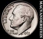 1963 Silver Roosevelt Dime - Choice Gem Brilliant Unc  Lustrous  #i7032
