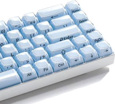 XVX Blue Keycaps, Crystal Jelly Keyboard Keycaps OEM Profile Side Printed Keycap