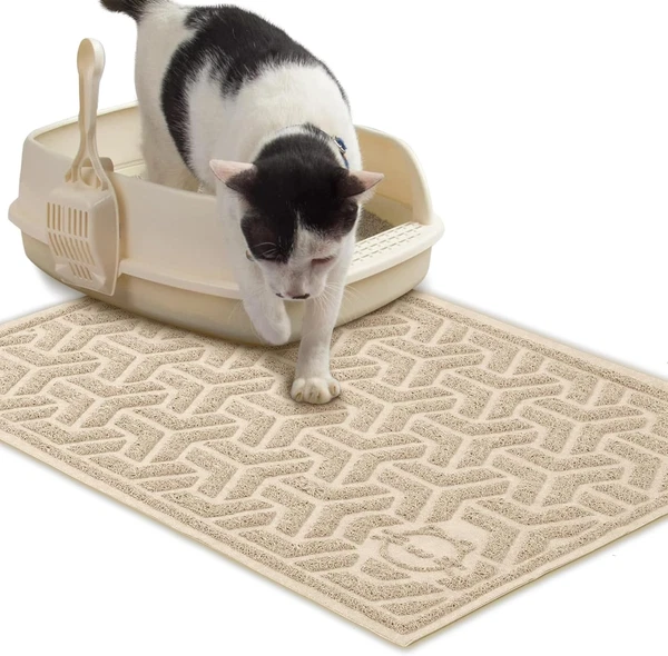 Katzenklo Matte Katzenstreu Matte 90X60 Cm Katzenklo Vorleger Rutschfest Wasserd-image