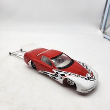 1/24 1/25 Drag Slot Car Corvette C5 Red White S16D Motor With Wheelie Bar
