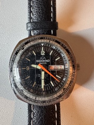 Seawind Swiss Vintage Automatic Taucher Uhr Herren