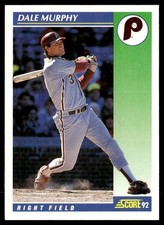 1992 Score Dale Murphy Philadelphia Phillies #80