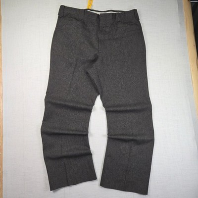 VTG Circle S Western Dress Pants 36 Men Charcoal Gray Keystone Loops Flap Pocket