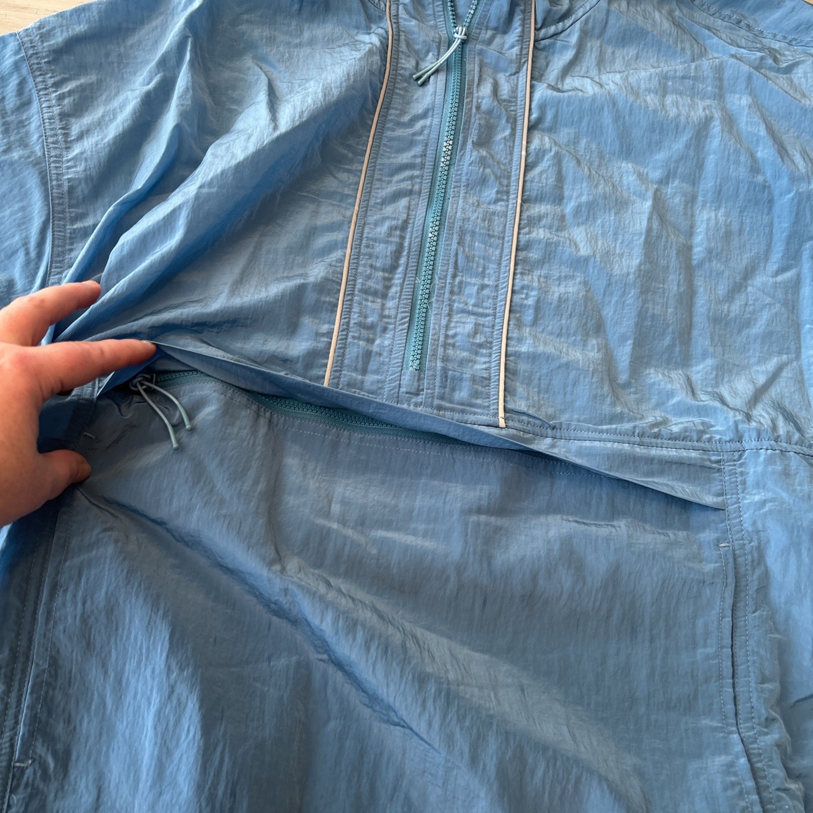 Fabletics Riptide Blue Shimmer Hiking Jacket Sz X… - image 3