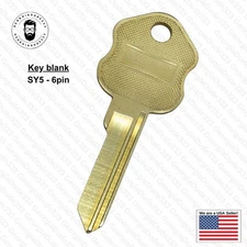 (1)  Uncut SY5 Safe Key 6-Pin Brinks FireKing King Kumahira Security & others