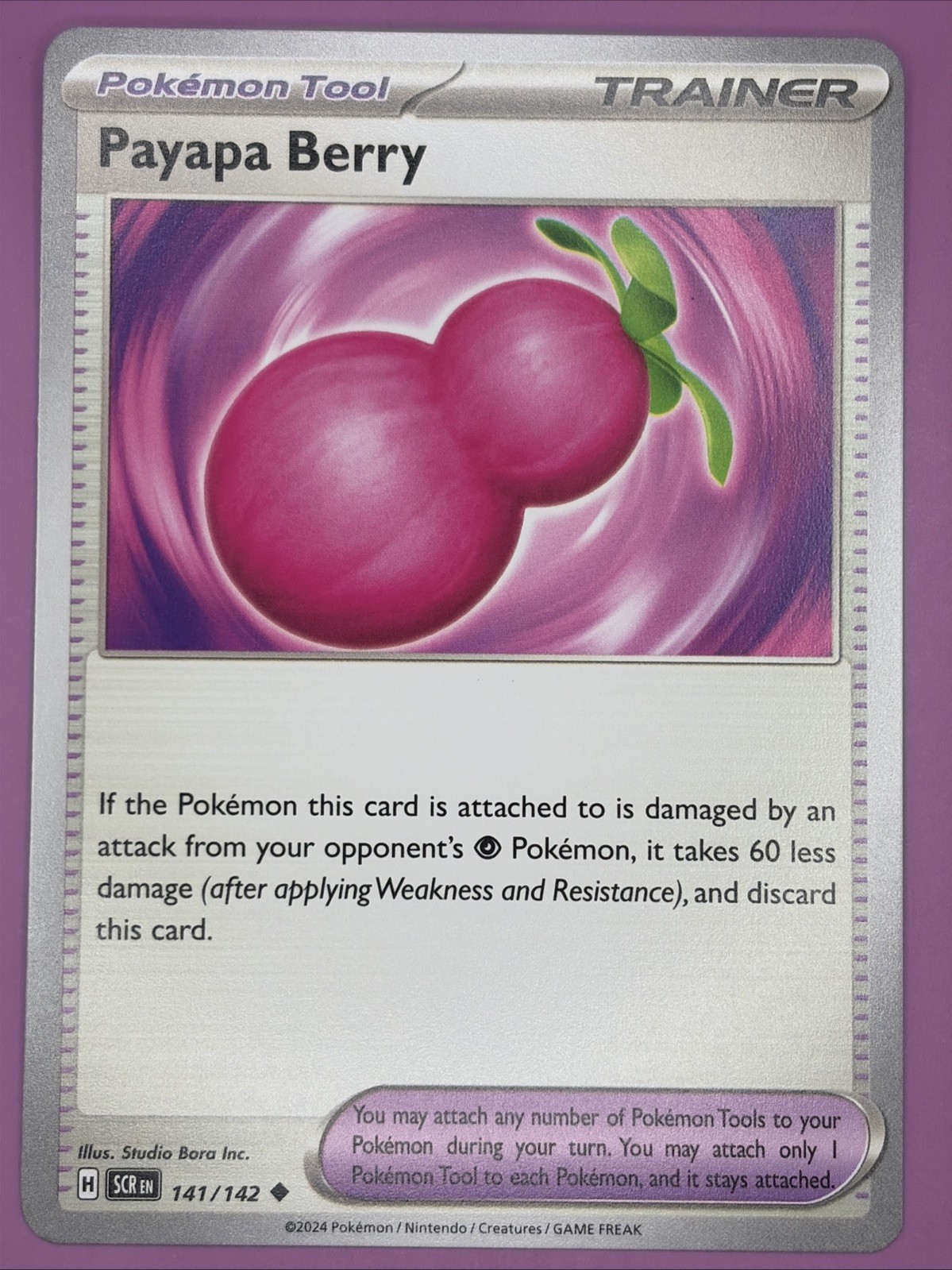 Payapa Berry 141/142 Stellar Crown Regular Finish Pokemon Card