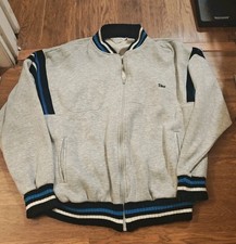 VTG 80s Christian Dior Monsieur Varsity Full Zip Track Jacket Men's XL Gray