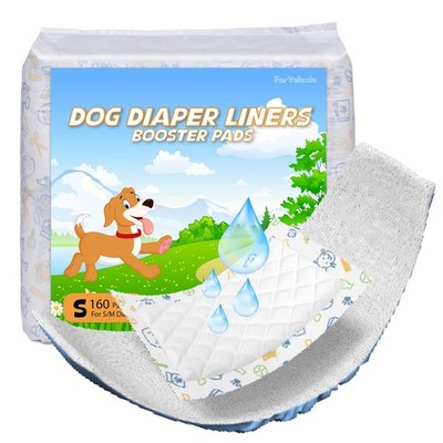 FurVeluxia Dog Diaper Liners 160ct Disposable Super Absorbent Pads