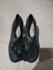 VTG 90s y2k - Women's black Lower East Side Heeled loafer - 8 - Dressy Cute