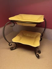 Set 2 Taste of Home Entertaining Serving Dish Plate + Metal Stand（架子上）