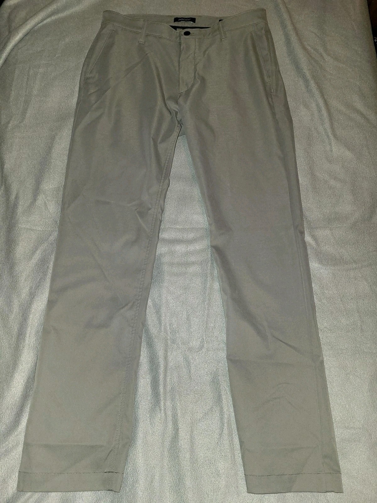 Proof Meridian Pants Mens 33 Performance Gray Slim Fit Travel Chino Huckberry