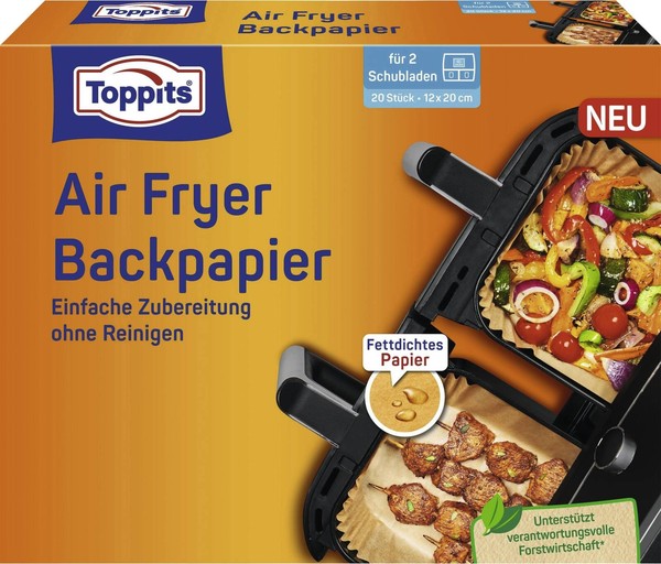 Toppits Backen/Grillen/Toasten-ZubehöR Backpapier Airfryer 12X20-image