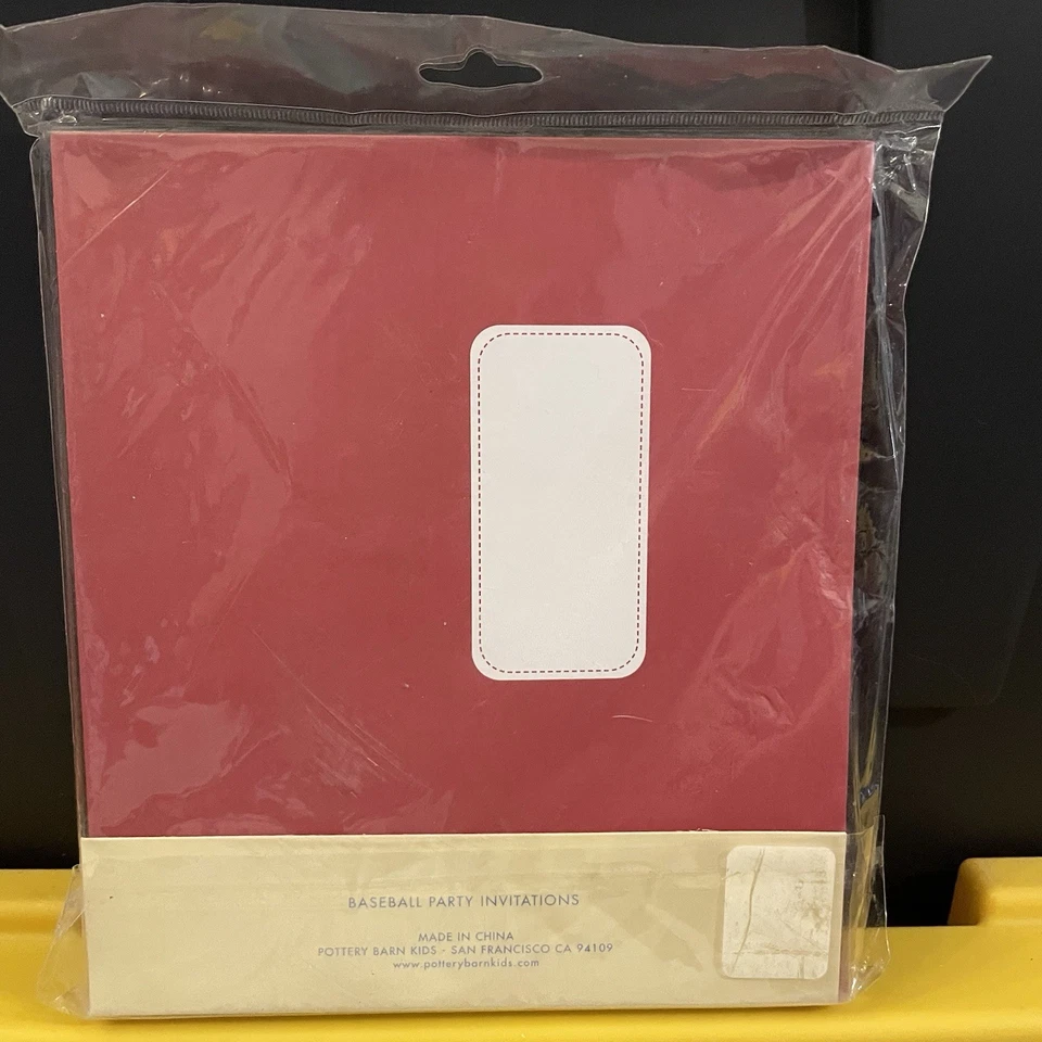 Pottery Barn Niños Béisbol Invitaciones Temáticas 8 Ct Nuevo En Paquete Abierto Retirado Foto 2 de 4