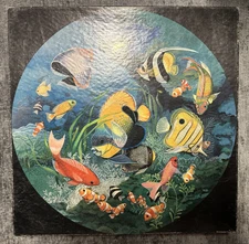 Undersea Enchantment Circular Puzzle 500 Complete 20" Round Springbok Vintage