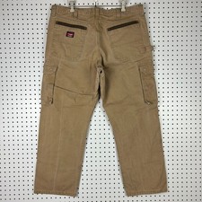 Wrangler Riggs Ripstop Carpenter Pants 38x30 Brown Cargo Work Wear Double Knee