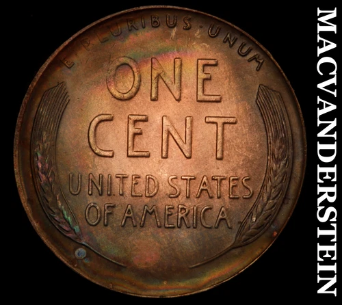 1950-D Lincoln Wheat Cent- Color- Choice Gem Brilliant Unc Luster #J3865