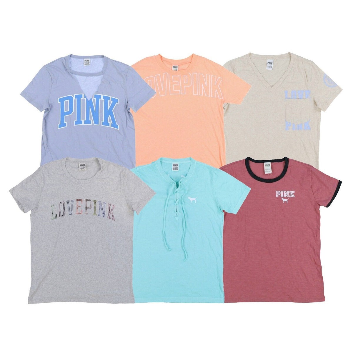 Victoria's Secret Pink T-Shirt Short Sleeve Tee Casual Top