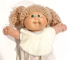 Vintage CABBAGE PATCH KIDS 1983 Doll Blonde Pigtails Green Eyes One Dimple