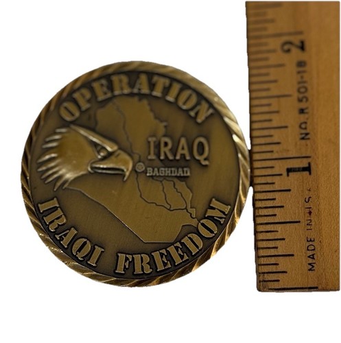 US Military Challenge Coin Operation Iraqi Freedom USAF USN USCG USMC USA 2Sides - Picture 3 of 6