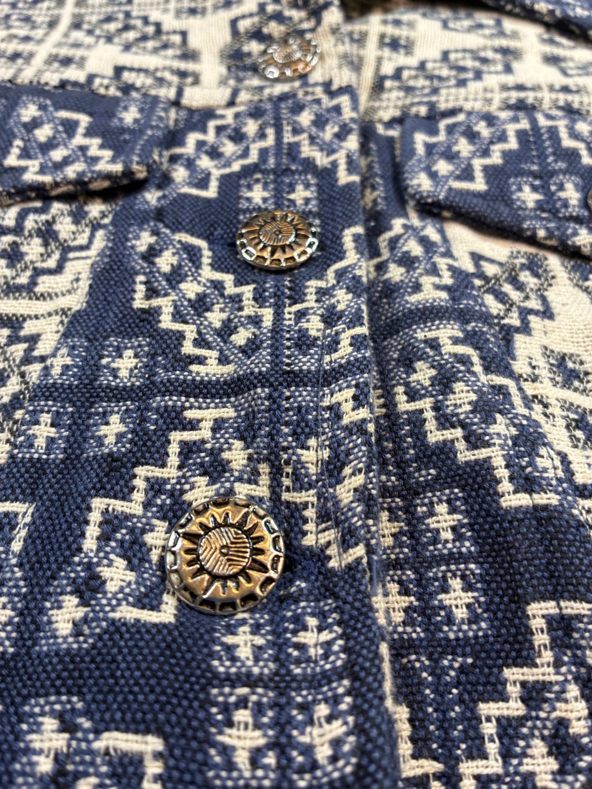 Flashback AZTEC TAPESTRY CROPPED JACKET Medium Na… - image 4