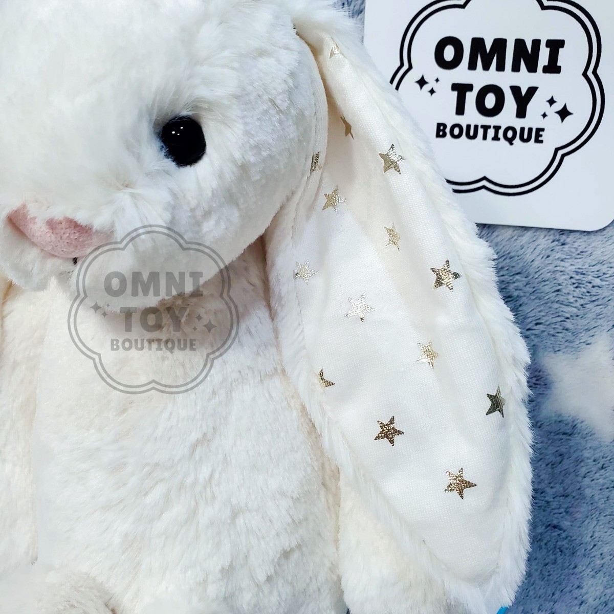 AUTHENTIC NEW Jellycat Bashful Twinkle Bunny MEDIUM White Cream