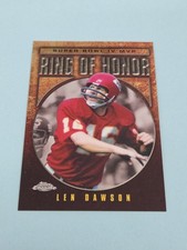 2002 Topps Chrome Ring of Honor #LD4 Len Dawson Kan City Chiefs FOOTBALL Card 4E